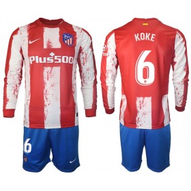 Divisa di Calcio Atlético Madrid Koke 6 Bambino Prima 2021/2022 Manica Lunga